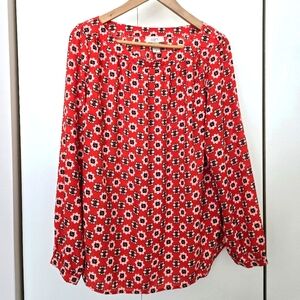 Floral Boat Neck Blouse